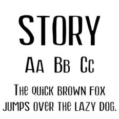 cg story font