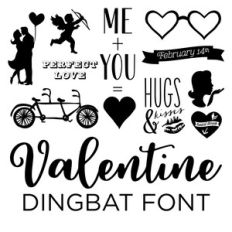 valentine dingbats font