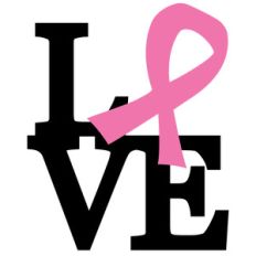 stacked love - breast cancer phrase