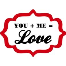 you + me = love
