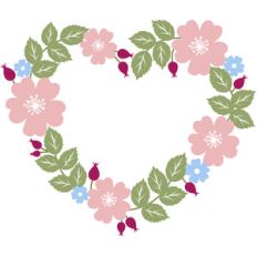 floral heart wreath