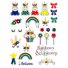 primary colors unicorn planner stickers