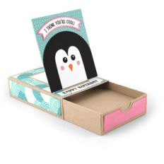 pop up drawer birthday penguin