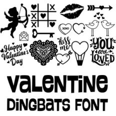 valentine dingbats font