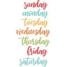 days of the week