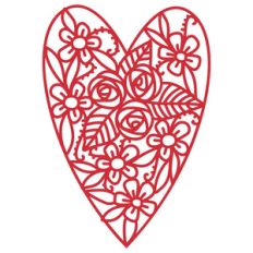 filigree floral heart