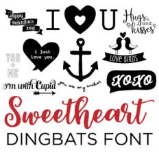 sweetheart dingbats font