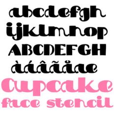 pn cupcake face stencil