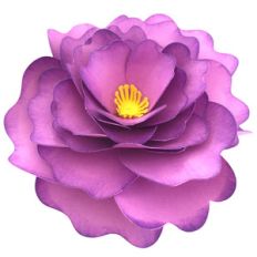 3d ruffle flower 3 petal