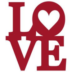 stacked love - heart "o"