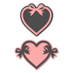 hearts with ribbon bows