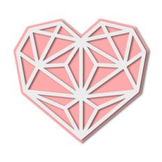 geometric cutout heart