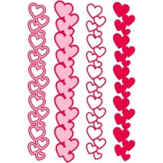 borders vertical hearts