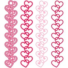 border vertical hearts