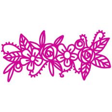 forest flowers garland border