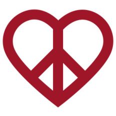 heart peace sign