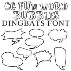 cg fun word bubbles dingbats