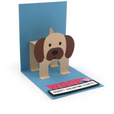 pop up card dog