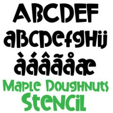 pn maple doughnuts stencil