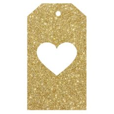 glitter heart tag