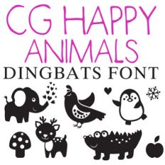 cg happy animals dingbats