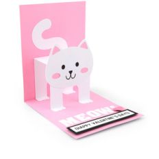 pop up card cat