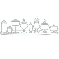 apothecary candy jars border
