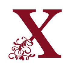 flourish heart monogram - x