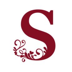 flourish heart monogram - s