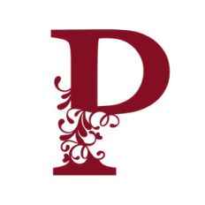 flourish heart monogram - p