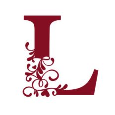 flourish heart monogram - l