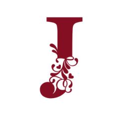 flourish heart monogram - j