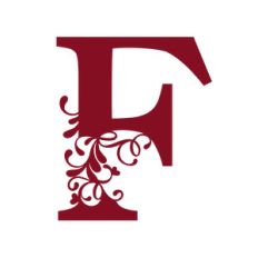 flourish heart monogram - f