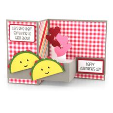 pop up box card valentine taco