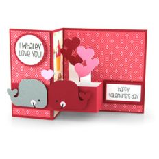pop up box card valentine whale