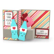 pop up box card valentine soda
