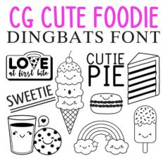 cg cute foodie dingbats