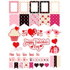 valentine's day planner stickers