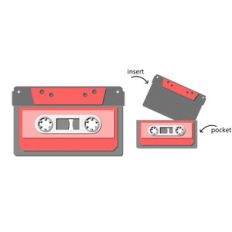 pocket / insert card - cassette tape