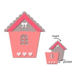 pocket / insert card - birdhouse