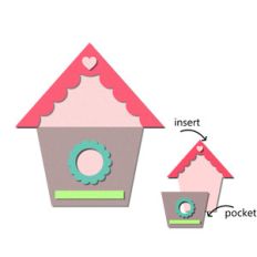 pocket / insert card - birdhouse
