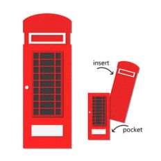 pocket / insert card - london telephone box