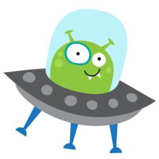 love you to the moon - alien space ship