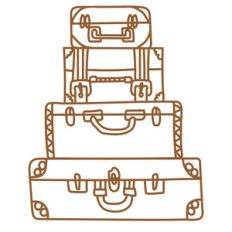 stacked suitcases