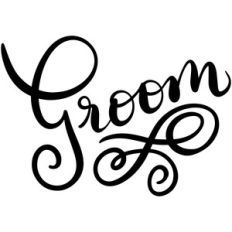 hand lettered groom