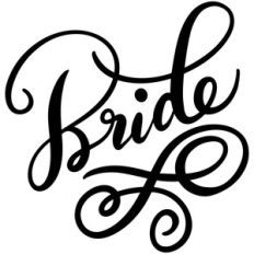 hand lettered bride