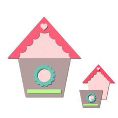 pocket / insert card - birdhouse