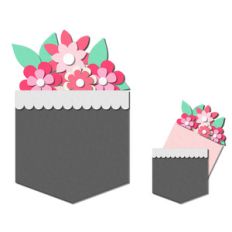pocket / insert card - flowers pocket