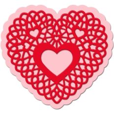 doily heart lace