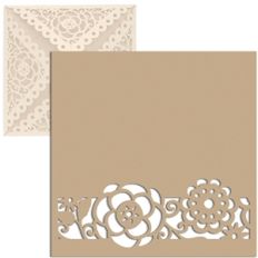 card insert square flowers